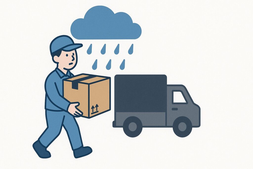 雨での引越し